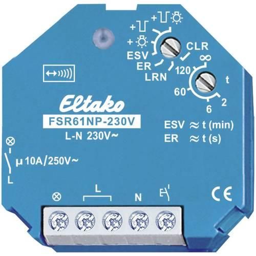 FSR61NP-230V Eltako Funk Schaltaktor Stromstoß-Schalter 1-Kanal Unterputz Schaltleistung (max.) 2000 W Reichweite max. (im Freifeld) 100 m