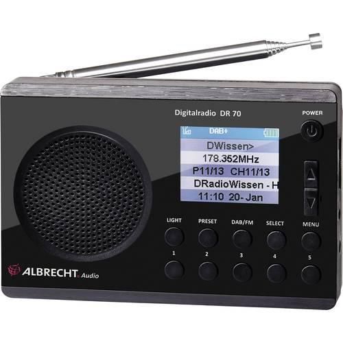 Albrecht DR 70 Kofferradio DAB+, UKW Taschenlampe Schwarz