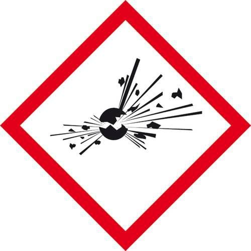 SafetyMarking 31.B1011 GHS-Gefahrenpiktogramm 01 explodierende Bombe Folie selbstklebend (B x H) 52 mm x 52 mm 500 St.
