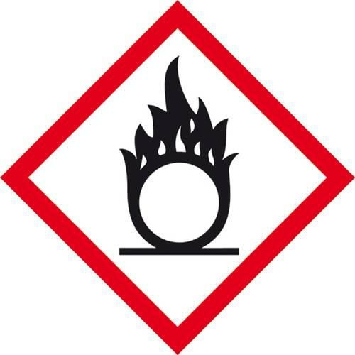 SafetyMarking 31.B1024 GHS-Gefahrenpiktogramm 03 Flamme über Kreis Folie selbstklebend (B x H) 74 mm x 74 mm 500 St.