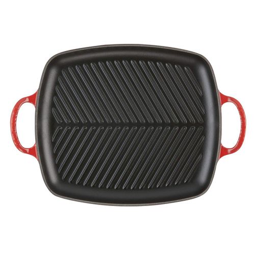 LE CREUSET Grillplatte 30x27 kirschrot