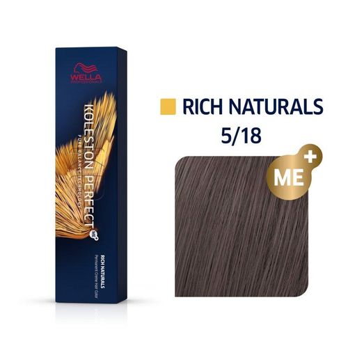 Wella Professionals Koleston Perfect Me+ Rich Naturals 5/18 hellbraun asch-pearl 60ml