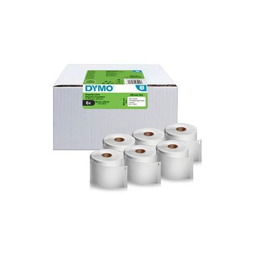 DYMO Endlosetikettenrollen für Etikettendrucker weiß, 102,0 x 210,0 mm, 6 x 140 Etiketten