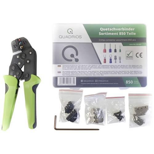 Quadrios 22T014 22T014 Crimpzangen-Set Aderendhülsen, Flachsteckhülsen, Solar-Steckverbinder 0.25 bis 6 mm²