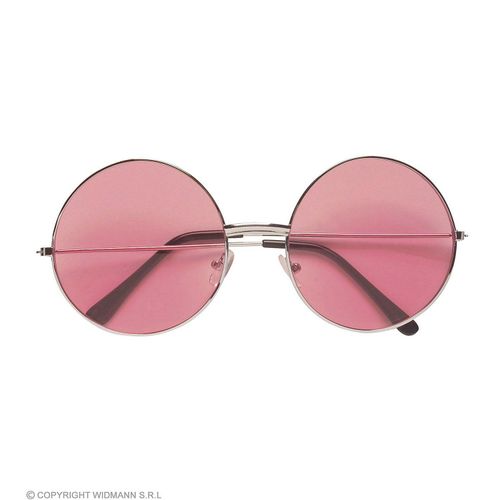 Brille „Hippie“, 6 cm Ø, rosa