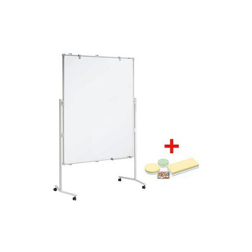 AKTION: MAUL Moderationswand MAULpro 120,0 x 150,0 cm blau, weiß + GRATIS Moderations-Starter-Set, bestehend aus je 120 Moderationskarten Ø 9,5 cm, Ø 13,5 cm, 9,5 x 20,0 cm, 200 Signal-Nadeln