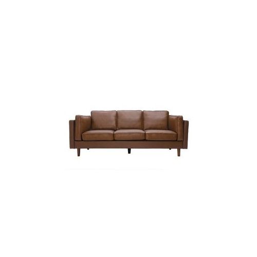 3-Sitzer-Sofa aus braunem Leder BRADLEY - Büffelleder