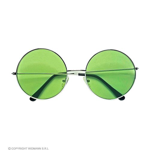 Brille „Hippie“, 6 cm Ø, grün