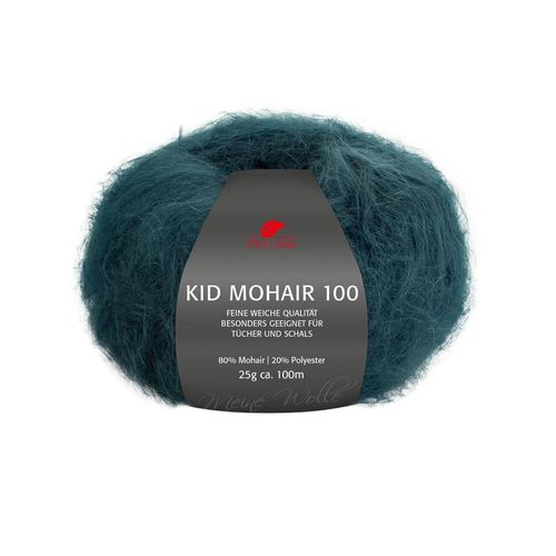 Kid Mohair 100 Pro Lana, Petrol, aus Mohair