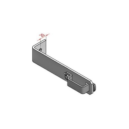 Hymer Standard-Wandhaken aus Aluminium Passend für Holm 60 × 24 mm, ohne Schrauben zur Wandbefestigung