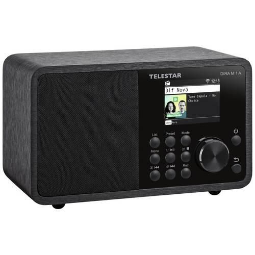 Telestar DIRA M 1 A Internet Tischradio Internet, DAB+, UKW Bluetooth®, USB, DLNA, WLAN, AUX, Internetradio Aufnahmefunktion, DLNA-fähig, Inkl. Fernbedienung,