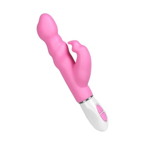 Rabbitvibrator aus Silikon, 22,5 cm