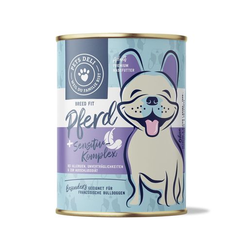 Nassfutter Breed Fit Sensitiv Pferd mit Süßkartoffel und Nachtkerzenöl für Hunde - 400g / 6er Pack