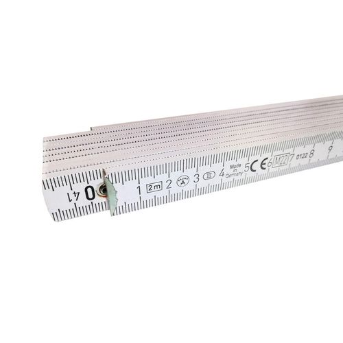 Zollstock 2 Meter mit 90°/180° Winkeleinrastung aus Holz