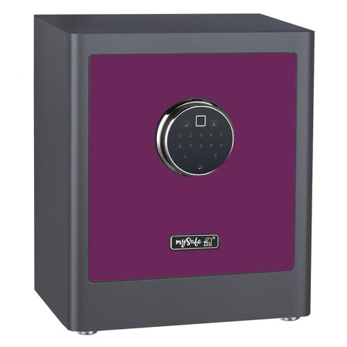 Elektronik-Möbel-Tresor - mySafe Premium 350 - Code/Fingerprint - Beere/Grau
