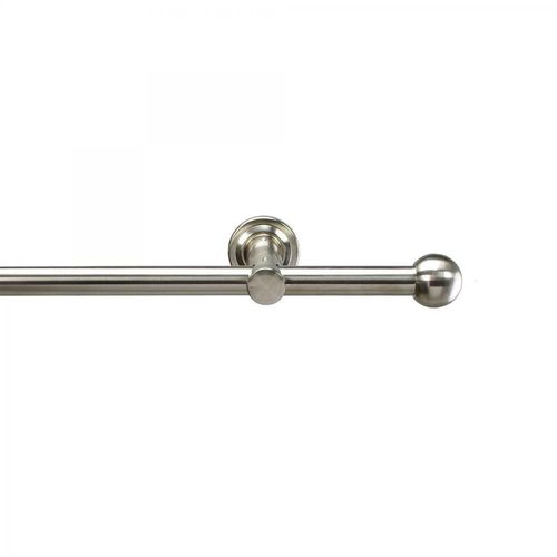 Gardinenstange, Stilgarnitur, Komplettgarnitur - Modern line 16 mm Kegel 120 cm edelstahl-optik