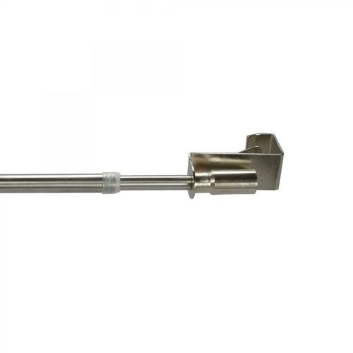 Bistrostange, Scheibengardinenstange Klemmstange 7-9 mm Ø, edelstahl-optik, ausziehbar 45-75 cm