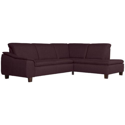 Aaron Sofa 2,5-Sitzer links mit Ecksofa rechts burgund