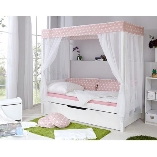 Himmelbett Rosa Var. 1 - mit Zusatzbett -