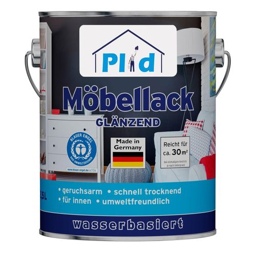 Premium Möbellack Weisslack Türenlack Holzlack Spielzeugfarbe Weiß - Glänzend