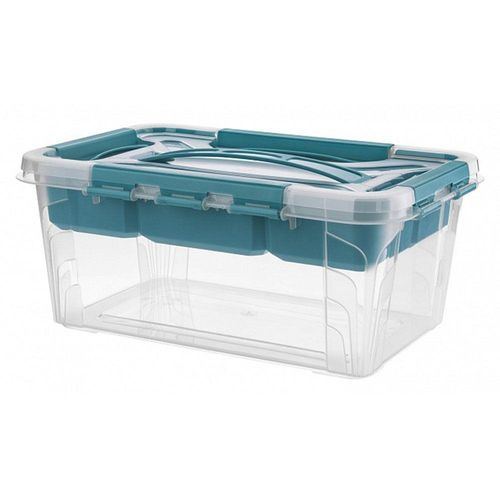 Toptex Ordnung Aufbewahrungsbox, 6,6 l - Aqua-Blau