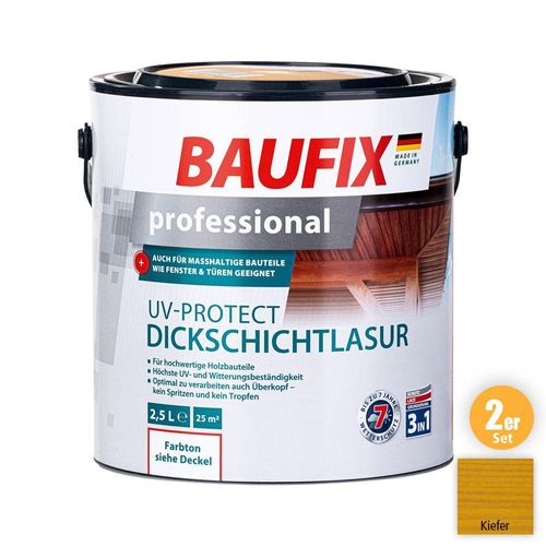 Baufix UV-Protect Dickschichtlasur, Kiefer - 2er-Set
