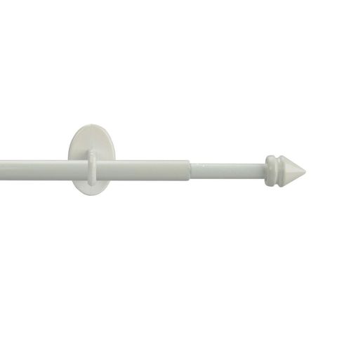 Bistrostange, Scheibengardinenstange Kegel 8 mm Ø, weiß, ausziehbar 80-140 cm