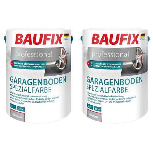 professional Garagenboden Spezialfarbe silbergrau 5l - 2er Set