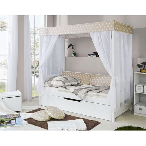 Himmelbett Beige Var. 1 - mit Zusatzbett -