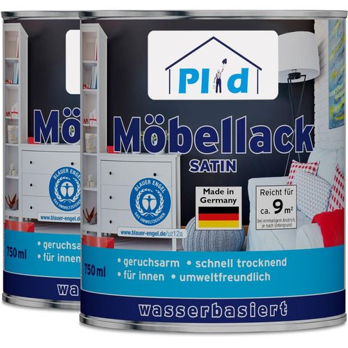 Premium Möbellack Weisslack Türenlack Holzlack Spielzeugfarbe Weiß - Seidenglänzend