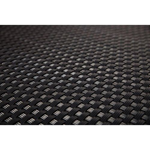Rattan Art Polyrattan Balkonsichtschutz mit Metallösen - Schwarz 0,9m x 3m