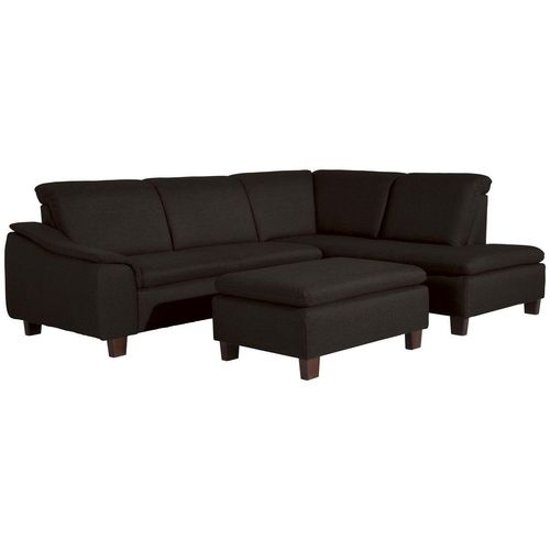 Aaron Sofa 2,5-Sitzer links mit Ecksofa rechts schoko