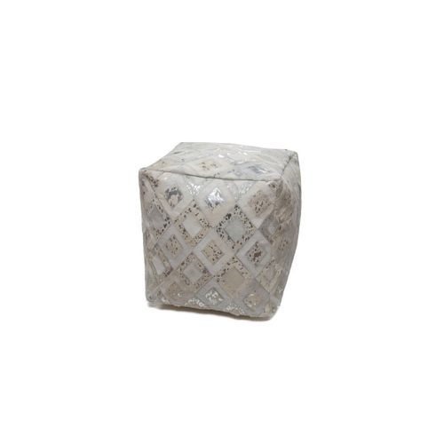 Spark Pouf 100 Grau / Silber 45cm x 45cm