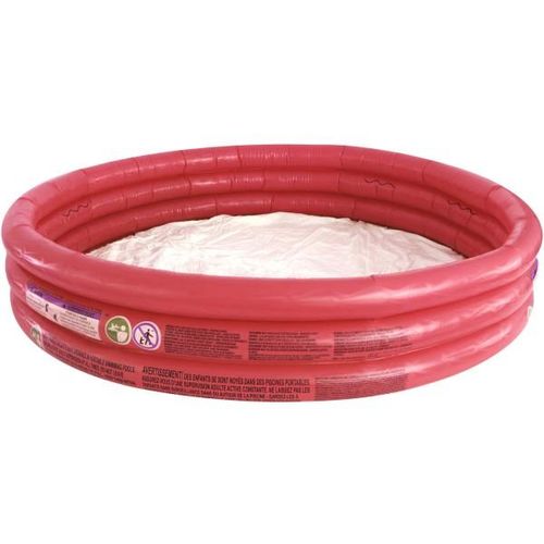 BESTWAY Planschbecken 3 Ring rot Kinder Baby Pool 122x25 cm