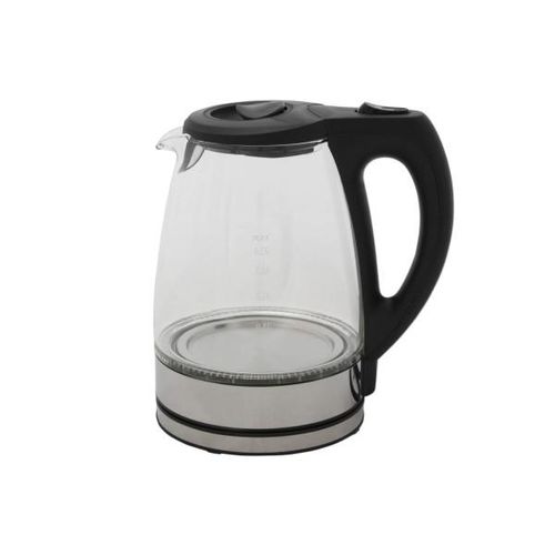 Wasserkocher Edelstahl Glas mit LED Beleuchtung 1,7 Liter