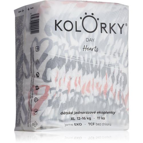 Kolorky Day Hearts eco-wegwerpluiers Maat XL 12-16 Kg 17 st