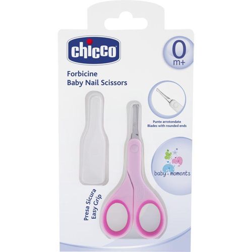 Chicco Baby Moments kindernagelschaartje met afgeronde punt 0m+ Pink 1 st