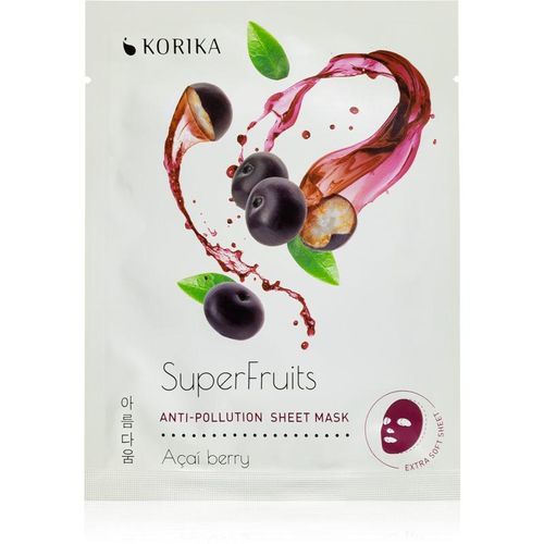 KORIKA SuperFruits Acai Berry - Anti-pollution Sheet Mask Cellaag Masker met ontgiftende werking Acai berry 25 g