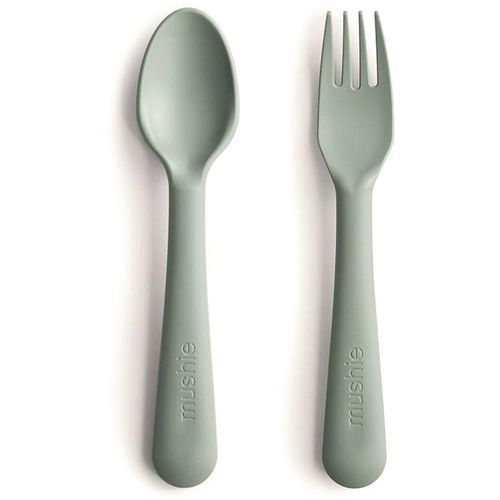 Mushie Fork and Spoon Set bestek Sage 2 st