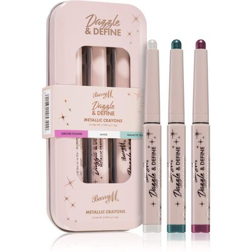 Barry M Dazzle & Define Metallic Crayon metallic eyeliner economy pack 3 x 1,4 g 3x1,4 g