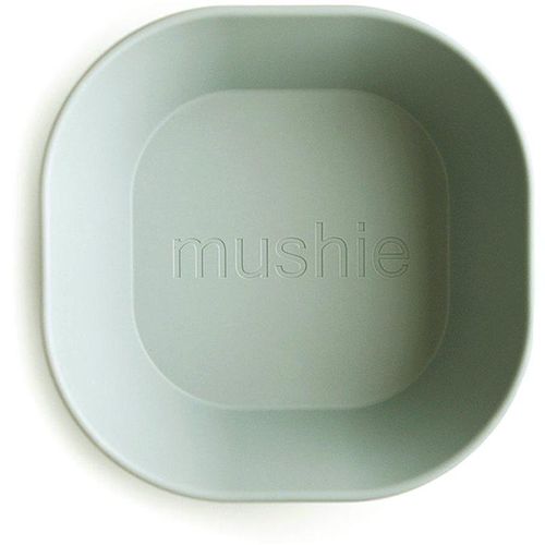 Mushie Square Dinnerware Bowl kom Sage 2 st