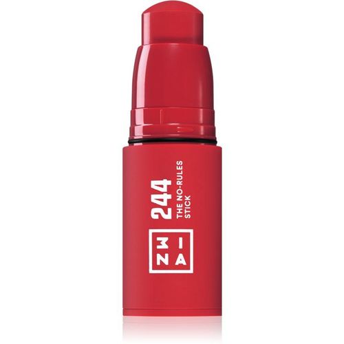 3INA The No-Rules Stick multifunctioneel potlood voor ogen, lippen en wangen Tint 244 - Red 5 g