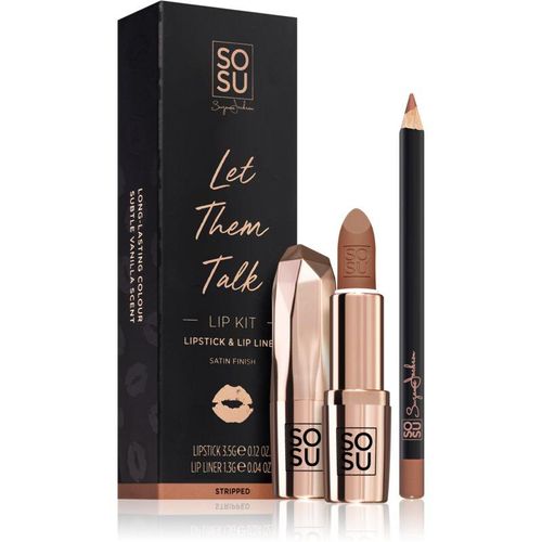 SOSU Cosmetics Let Them Talk Lip Kit lip set Stripped shade