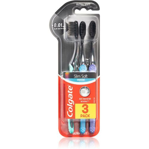 Colgate Slim Soft Active Tandenborstels met Actieve Kool 3 st
