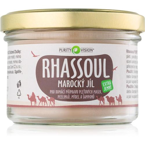 Purity Vision Rhassoul Marokkaanse Klei voor de bereiding van gezichtsmaskers, peelings, zepen en shampoos 200 gr
