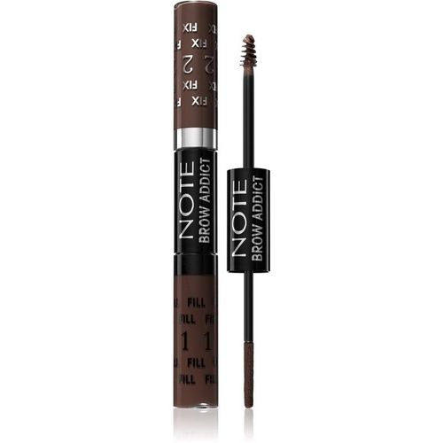 Note Cosmetique Brow Addict Gel voor Wenkbrauw Bewerking Tint 03 Dark Brown 2x5 ml