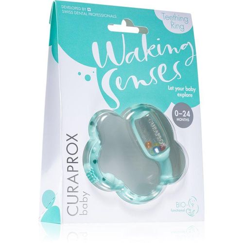 Curaprox Baby Waking Senses Bijt Ring met Massageborstel en Rammelaar 1 st