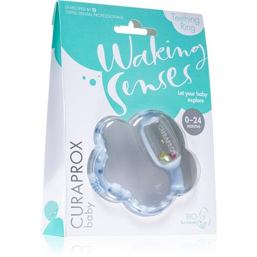 Curaprox Baby Waking Senses Bijt Ring met Massageborstel en Rammelaar 1 st