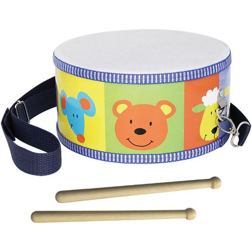 Clifton Spielzeug-Musikinstrument Kindertrommel mit Motiv, mit Kinderlieder CD, bunt