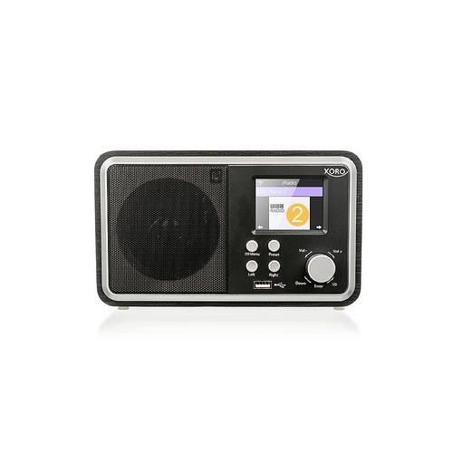 Xoro HMT 300 V2 Internet Tischradio Internet Bluetooth®, USB, WLAN, Internetradio Akku-Ladefunktion, Inkl. Fernbedienung, Spotify, Weckfunktion Schwarz